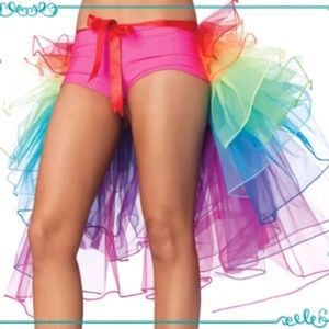 Burlesque Rainbow Tulle Half Bustle  